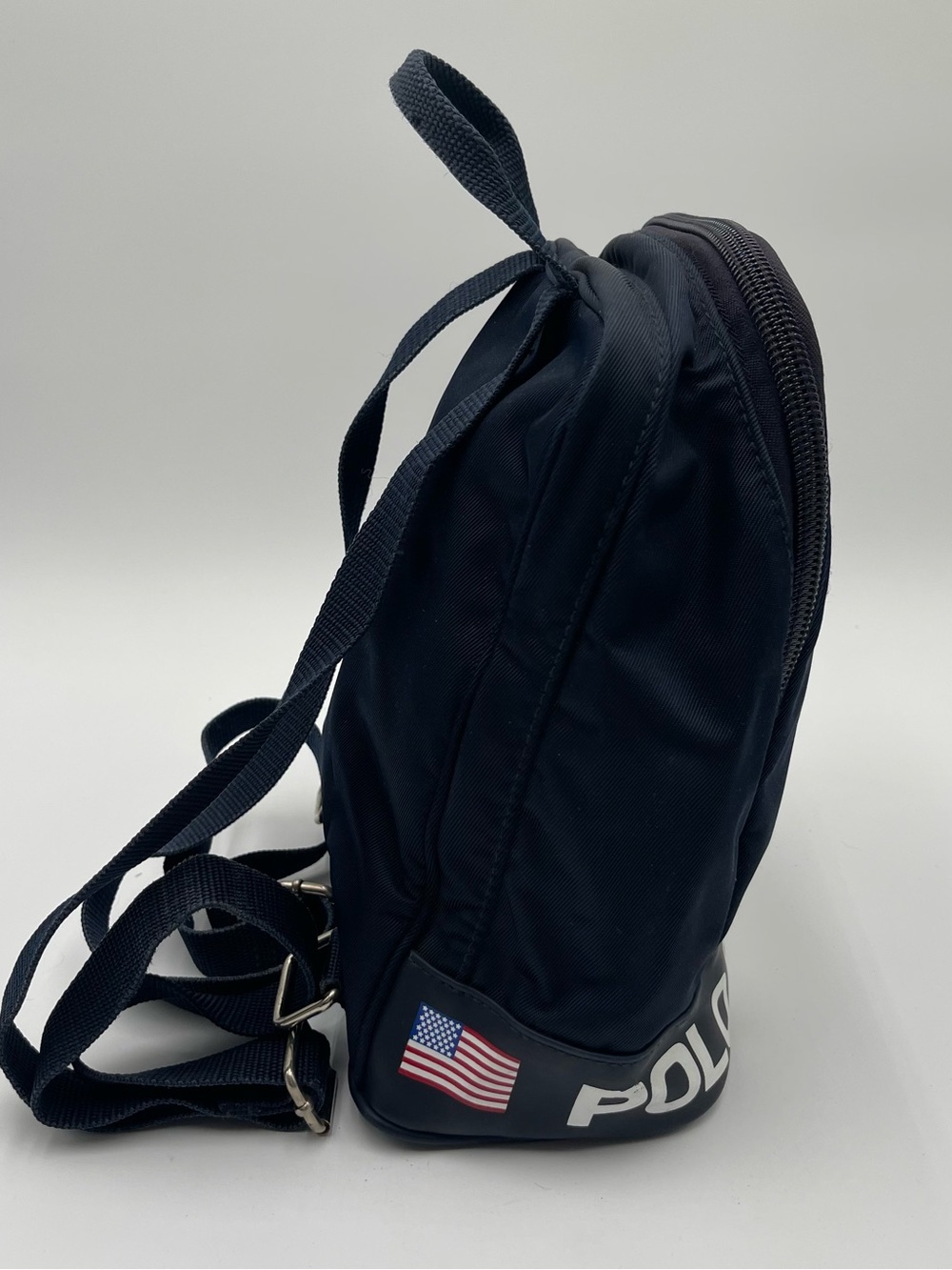 Vintage 90s Polo Sport Ralph Lauren Small Mini Backpack Navy Logo Preppy USA - Picture 6 of 13
